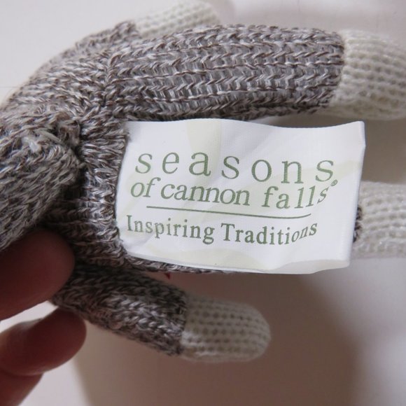 Sock Monkey 5.5" tall Soft squishable stuffed animal with flexible arms - Picture 6 of 8